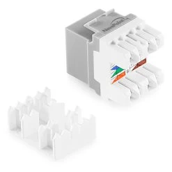 NavePoint 180 Degree Cat5e Keystone Jack Gray 50-Pack -Server Cabinet Accessories 00406350 3 53467.1636141901