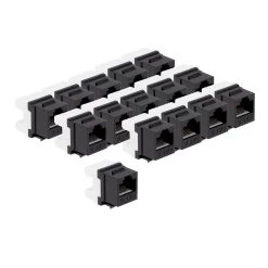 CAT6 Keystone Jack, Snap-In, 180-Degree Termination, Thermoplastic , Black, 50-Pack, CE Compliant 9 CAT6 Keystone Jack, Snap-In, 180-Degree Termination, Thermoplastic , Black, 50-Pack, CE Compliant -Server Cabinet Accessories 00406354 4 42837.1655911757