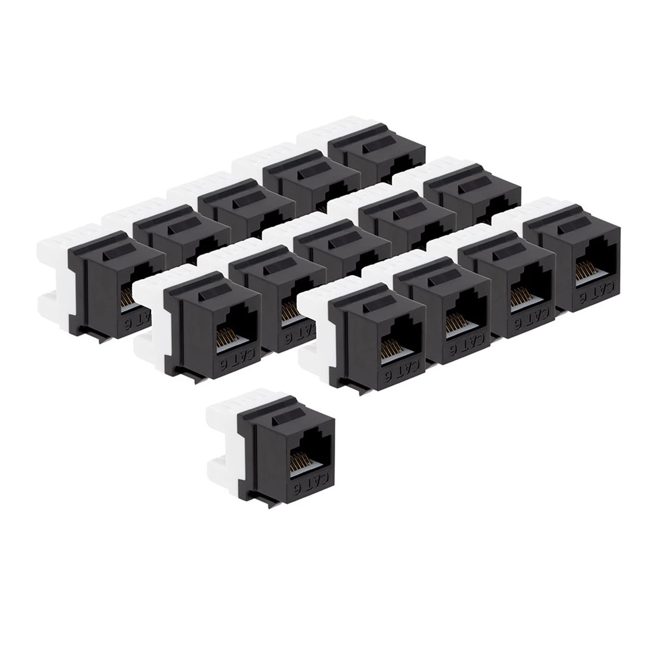 CAT6 Keystone Jack, Snap-In, 180-Degree Termination, Thermoplastic , Black, 50-Pack, CE Compliant 6 CAT6 Keystone Jack, Snap-In, 180-Degree Termination, Thermoplastic , Black, 50-Pack, CE Compliant - Image 4