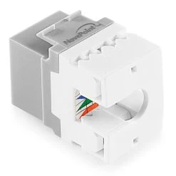 NavePoint 180 Degree Cat6 Keystone Jack Gray 50-Pack -Server Cabinet Accessories 00406355 4 79799.1636141905