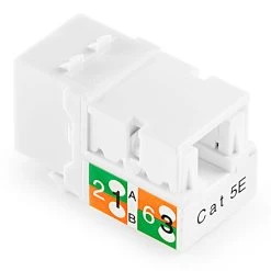 NavePoint 90 Degree Cat5e Keystone Jack White 50-Pack -Server Cabinet Accessories 00406357 4 11866.1636141907