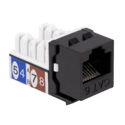 CAT6 Keystone Jack, Snap-In, 90-Degree Termination, Thermoplastic , Black, 50-Pack, CE Compliant 8 CAT6 Keystone Jack, Snap-In, 90-Degree Termination, Thermoplastic , Black, 50-Pack, CE Compliant -Server Cabinet Accessories 00406364 3 06046.1655911759