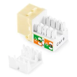 NavePoint 90 Degree Cat6 Keystone Jack Ivory 50-Pack 9 NavePoint 90 Degree Cat6 Keystone Jack Ivory 50-Pack -Server Cabinet Accessories 00406366 3 92196.1636141913