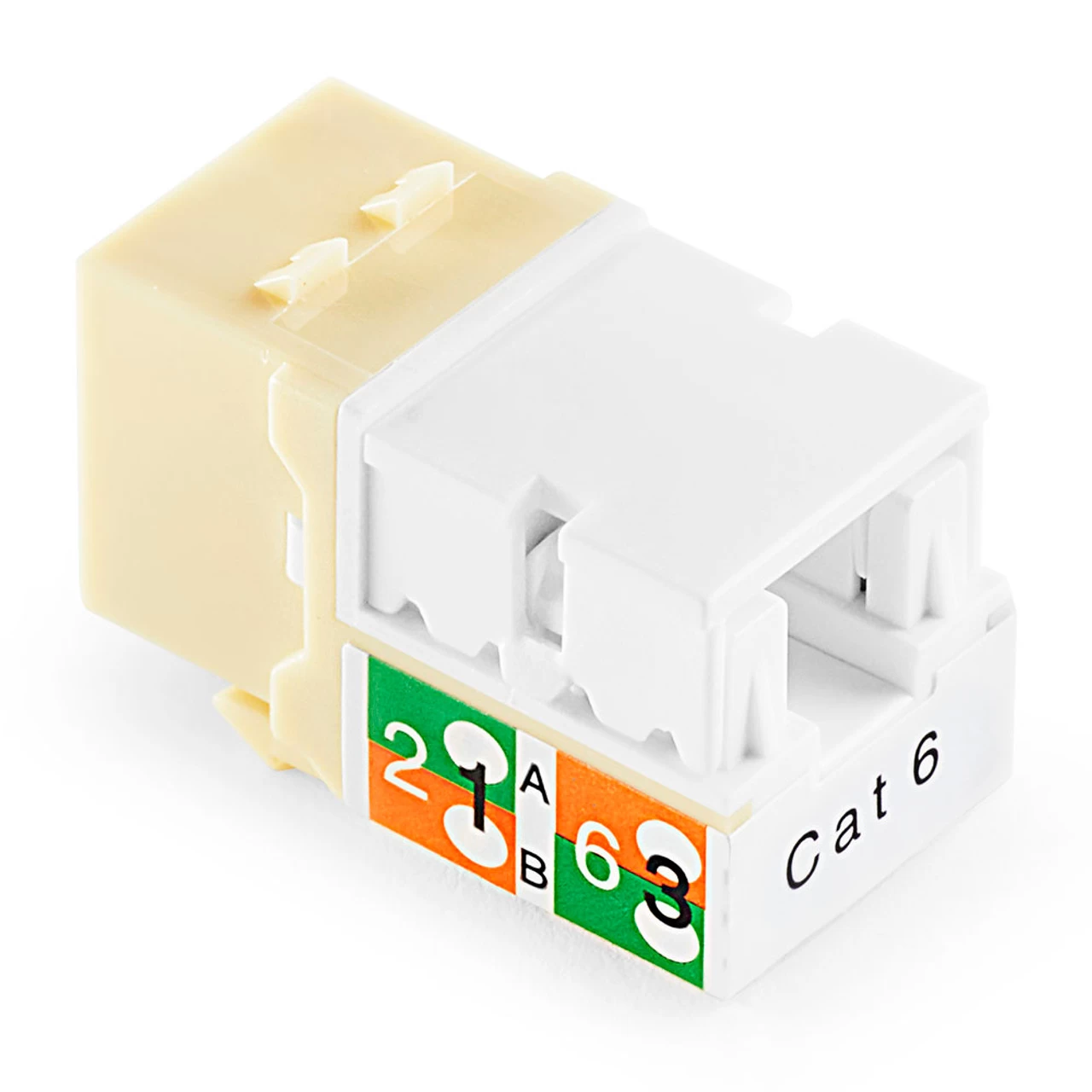 NavePoint 90 Degree Cat6 Keystone Jack Ivory 50-Pack 6 NavePoint 90 Degree Cat6 Keystone Jack Ivory 50-Pack - Image 4