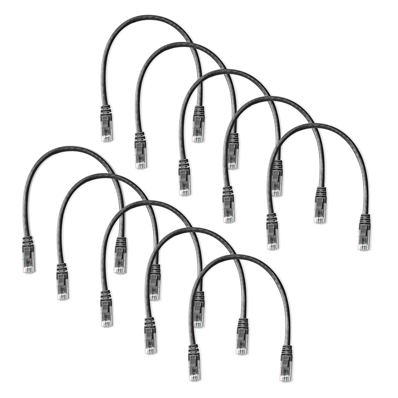 NavePoint Cat6 UTP Ethernet Network Patch Cable UL Listed - 1 Ft. Gray 10-Pack 5 NavePoint Cat6 UTP Ethernet Network Patch Cable UL Listed - 1 Ft. Gray 10-Pack - Image 3