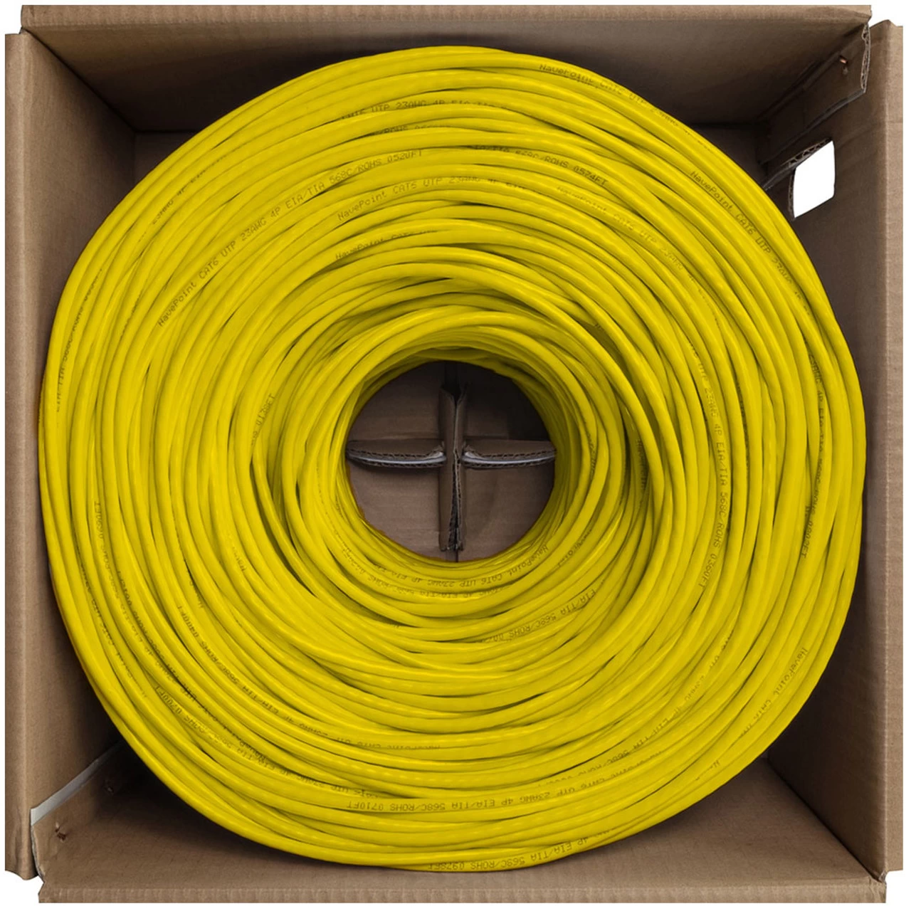 NavePoint CAT6 Bulk Network Cable Ethernet UTP CMR - 1000 Ft Yellow 5 NavePoint CAT6 Bulk Network Cable Ethernet UTP CMR - 1000 Ft Yellow - Image 3