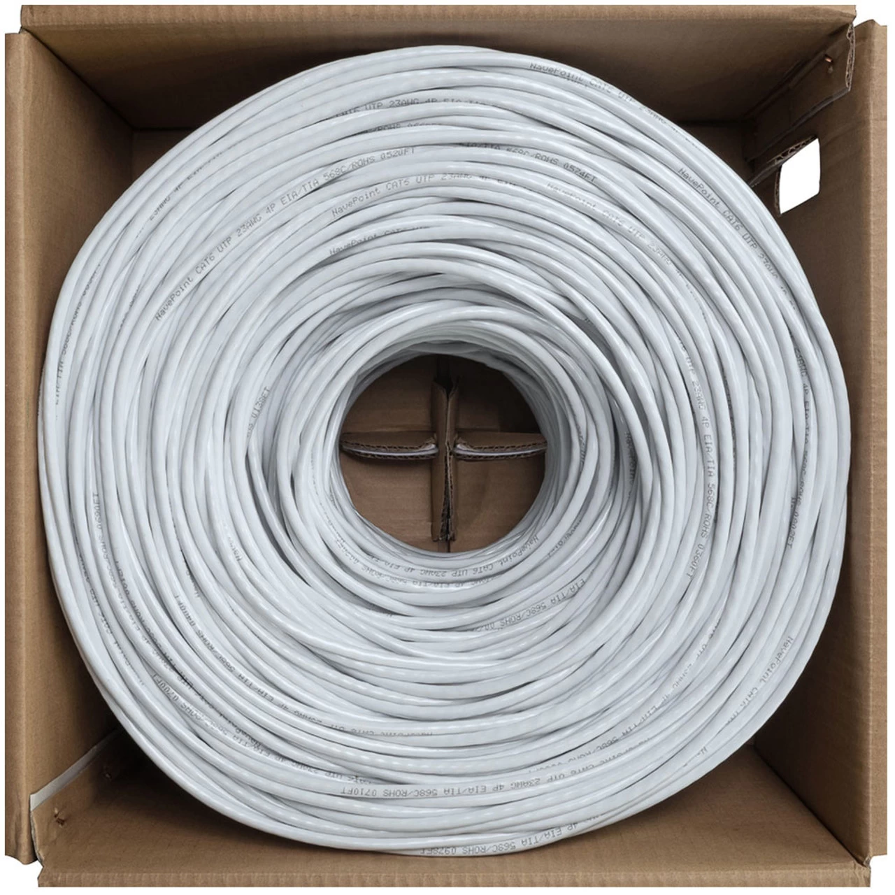 NavePoint CAT6 Bulk Network Cable Ethernet UTP Plenum CMP - 1000 Ft White 5 NavePoint CAT6 Bulk Network Cable Ethernet UTP Plenum CMP - 1000 Ft White - Image 3