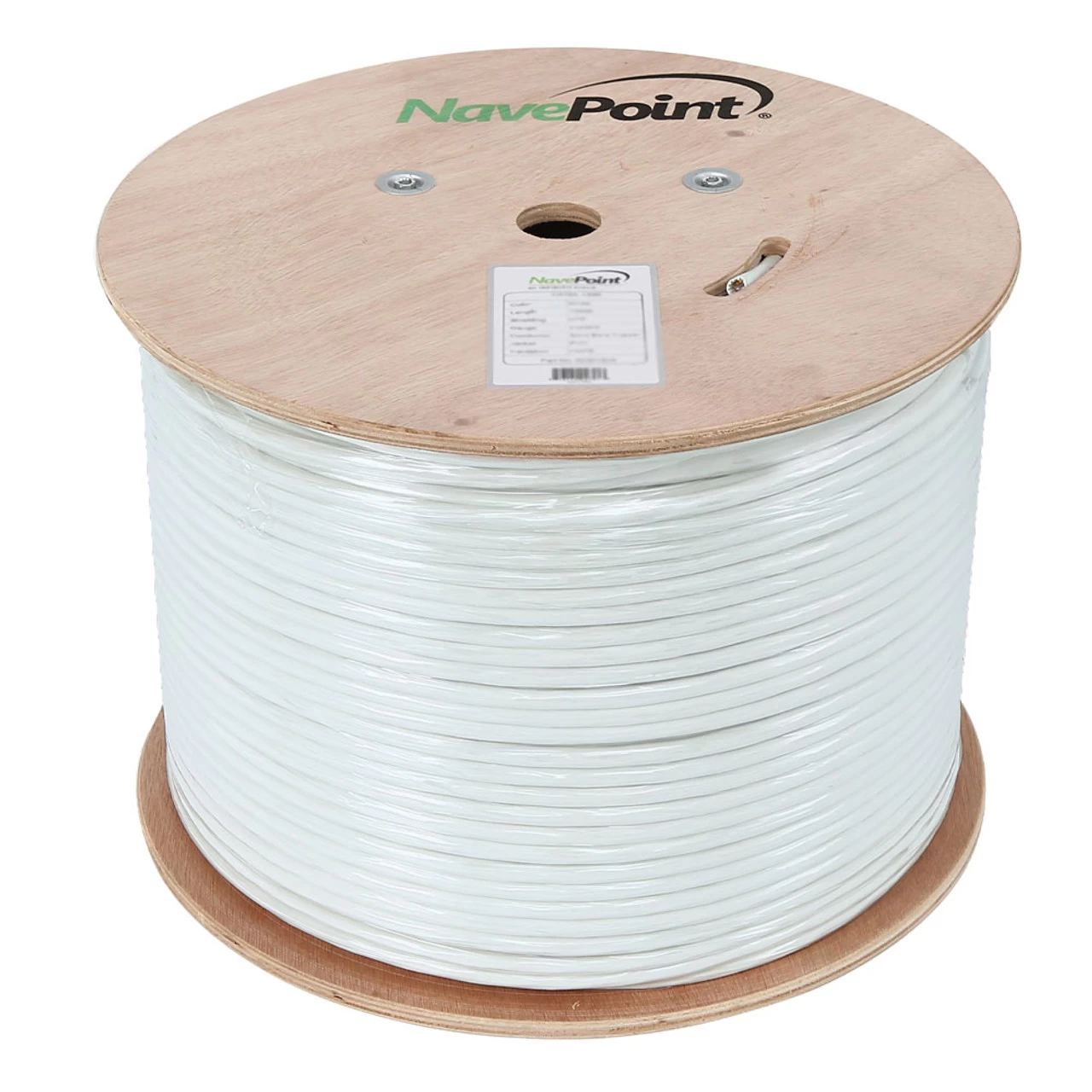 NavePoint CAT6A Bulk Network Cable Ethernet UTP CMR - 1000 Ft White 3 NavePoint CAT6A Bulk Network Cable Ethernet UTP CMR - 1000 Ft White
