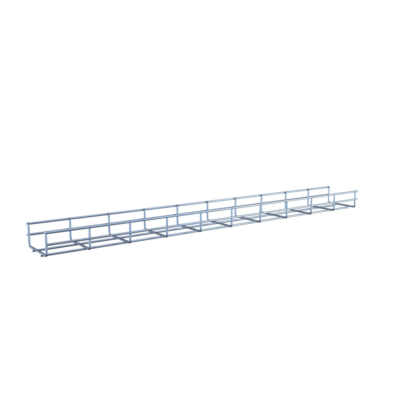 NavePoint Electro Zinc Plated Wire Mesh Cable Tray, 3.94"W X 1.97"D X 118.12"L , 8 Pack 4 NavePoint Electro Zinc Plated Wire Mesh Cable Tray, 3.94"W X 1.97"D X 118.12"L , 8 Pack - Image 2