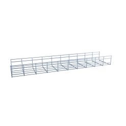 NavePoint Electro Zinc Plated Wire Mesh Cable Tray, 7.88"W X 3.94"D X 118.12"L , 6 Pack -Server Cabinet Accessories 00406492 3 38818.1648679326