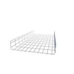 NavePoint Electro Zinc Plated Wire Mesh Cable Tray, 19.69"W X 3.94"D X 118.12"L , 2 Pack