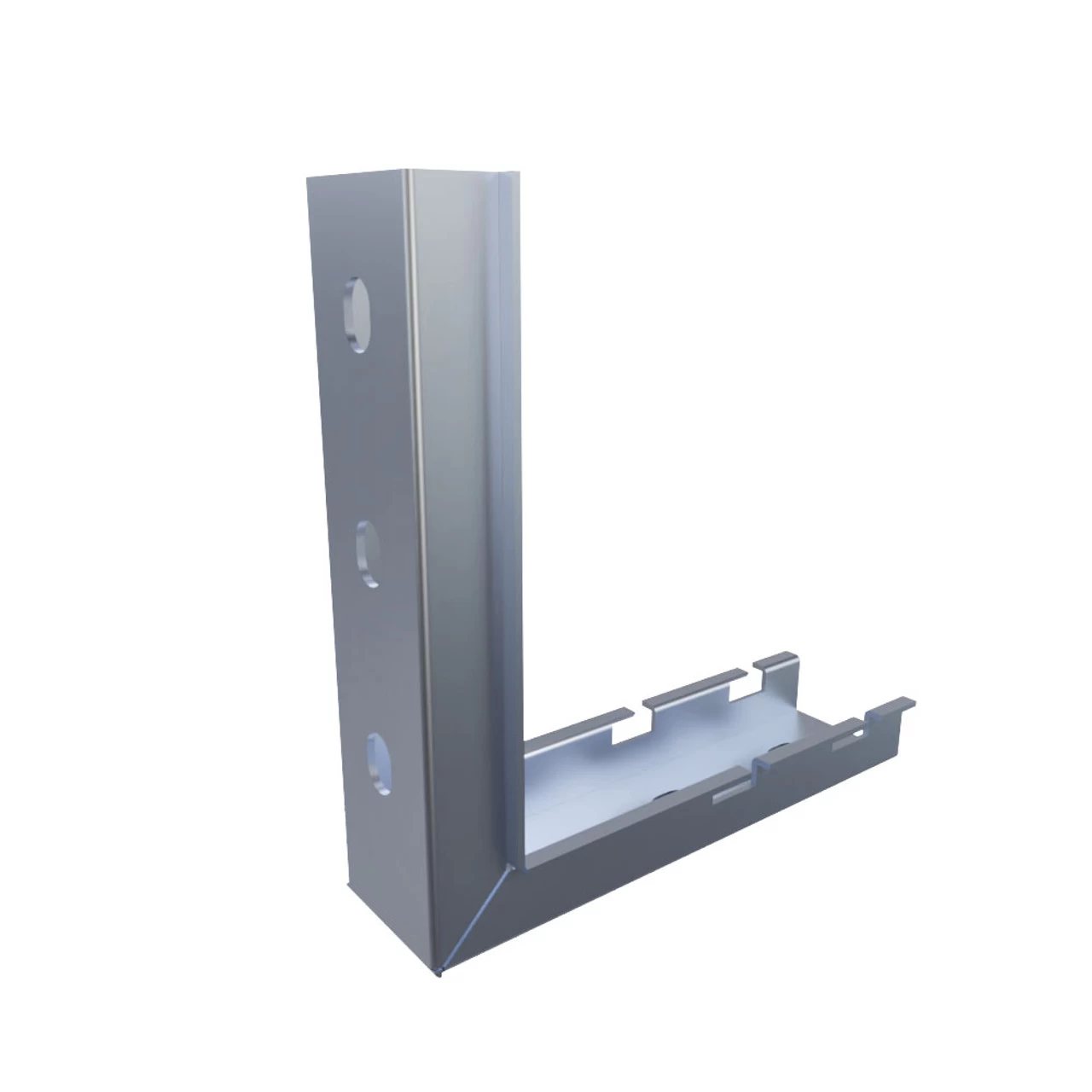 NavePoint 21/31" Electro Zinc Plated Wire Mesh Cable Tray L-Shaped Wall Bracket- 2 Pack 5 NavePoint 21/31" Electro Zinc Plated Wire Mesh Cable Tray L-Shaped Wall Bracket- 2 Pack - Image 3