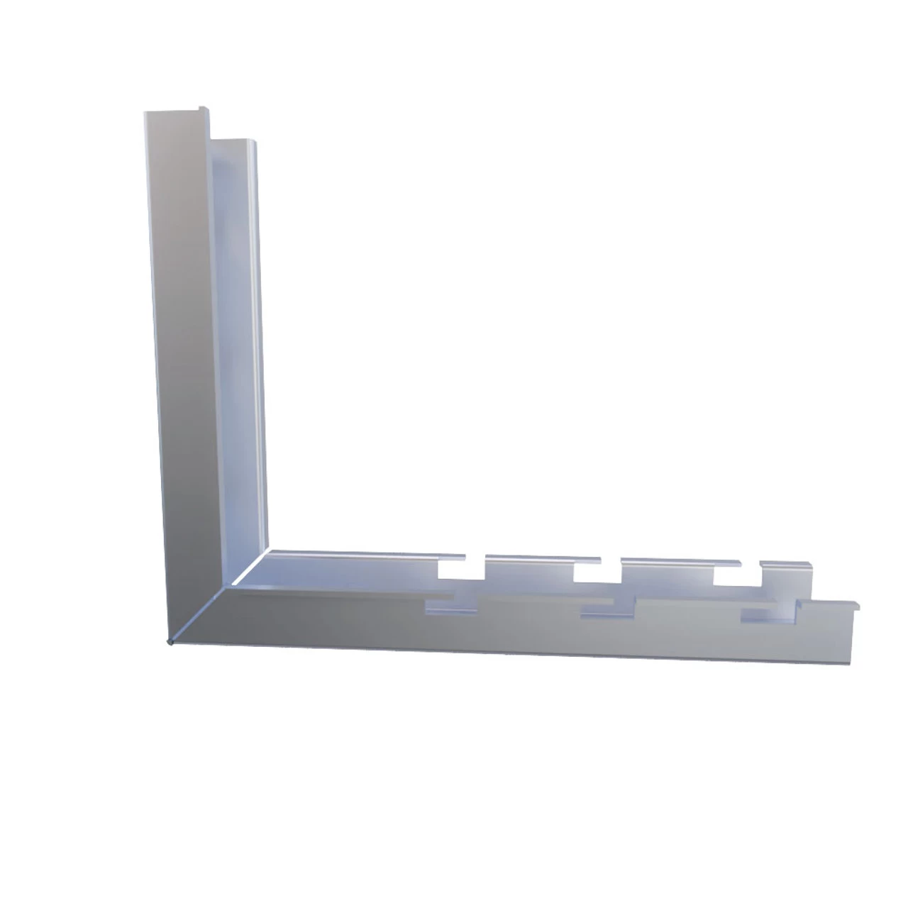 NavePoint 7/8" Electro Zinc Plated Wire Mesh Cable Tray L-Shaped Wall Bracket- 2 Pack 4 NavePoint 7/8" Electro Zinc Plated Wire Mesh Cable Tray L-Shaped Wall Bracket- 2 Pack - Image 2