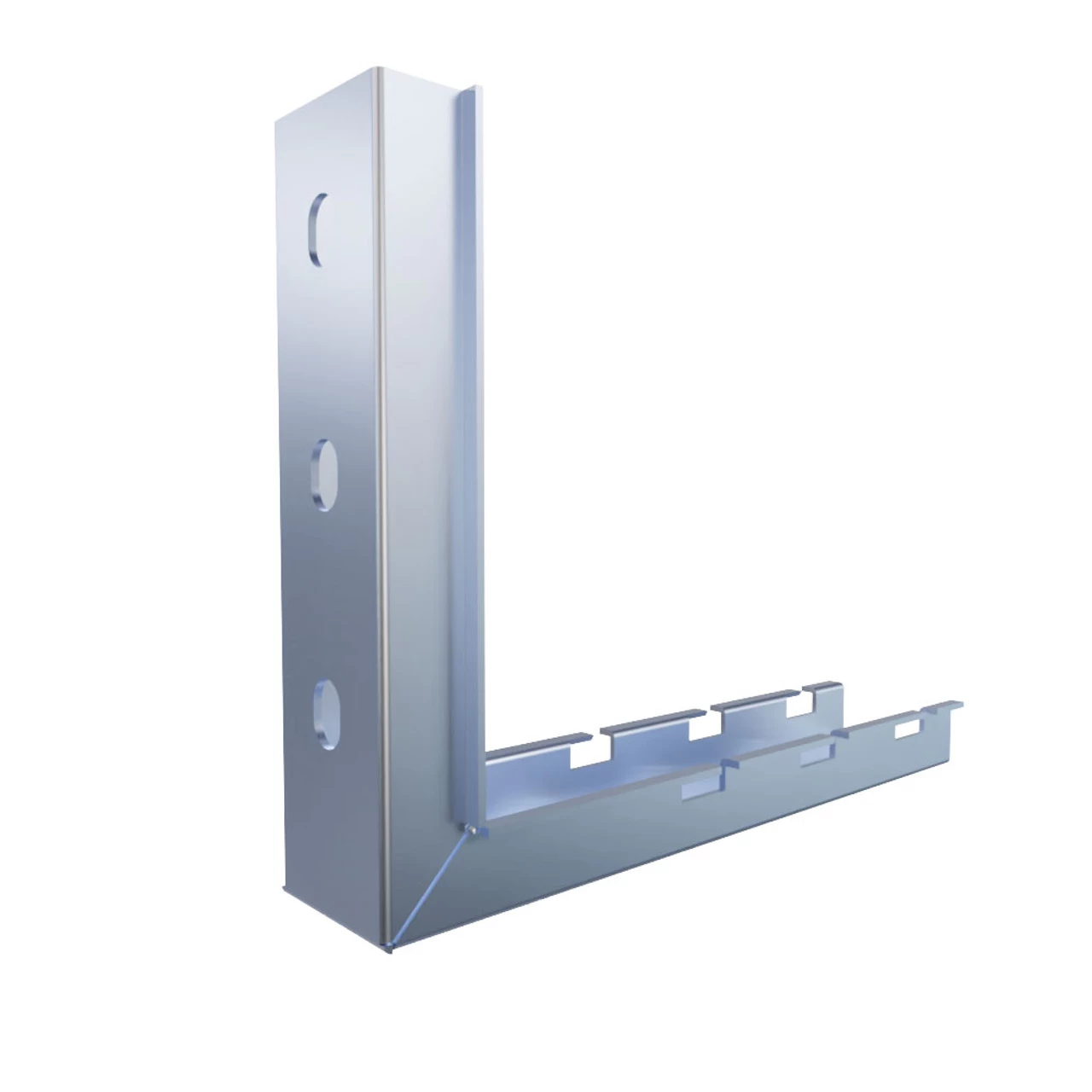 NavePoint 7/8" Electro Zinc Plated Wire Mesh Cable Tray L-Shaped Wall Bracket- 2 Pack 5 NavePoint 7/8" Electro Zinc Plated Wire Mesh Cable Tray L-Shaped Wall Bracket- 2 Pack - Image 3