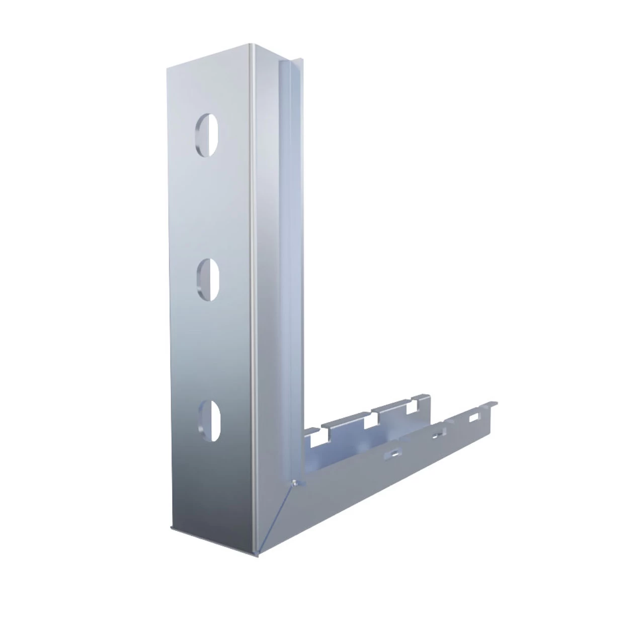 NavePoint 7/8" Electro Zinc Plated Wire Mesh Cable Tray L-Shaped Wall Bracket- 2 Pack 6 NavePoint 7/8" Electro Zinc Plated Wire Mesh Cable Tray L-Shaped Wall Bracket- 2 Pack - Image 4