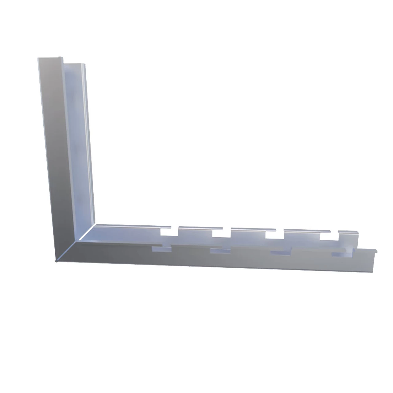 NavePoint 1 1/14" Electro Zinc Plated Wire Mesh Cable Tray L-Shaped Wall Bracket- 2 Pack 4 NavePoint 1 1/14" Electro Zinc Plated Wire Mesh Cable Tray L-Shaped Wall Bracket- 2 Pack - Image 2