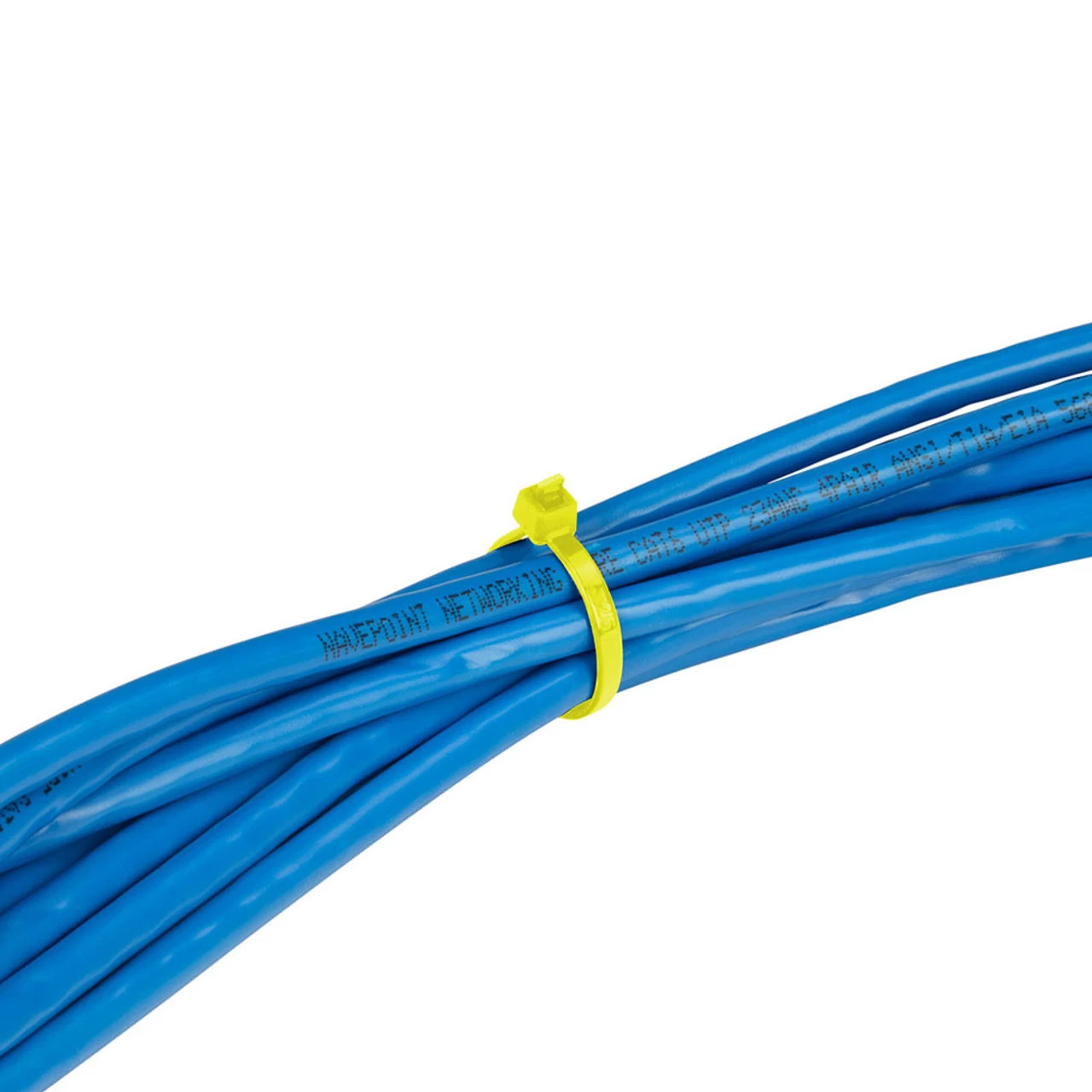 NavePoint 4 Inch Nylon Yellow Cable Ties 18 Lbs 100 Pack 5 NavePoint 4 Inch Nylon Yellow Cable Ties 18 Lbs 100 Pack - Image 3