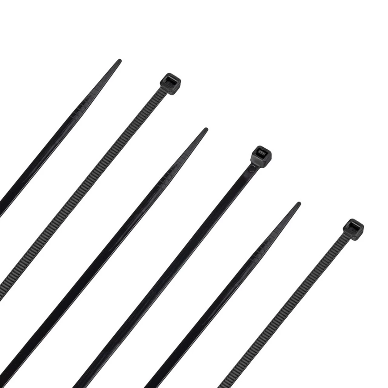 NavePoint 8 Inch Nylon Black Cable Ties 18 Lbs 100 Pack 4 NavePoint 8 Inch Nylon Black Cable Ties 18 Lbs 100 Pack - Image 2