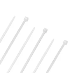 NavePoint 8 Inch Nylon White Cable Ties 18 Lbs 100 Pack -Server Cabinet Accessories 00406536 1 40590.1636142097