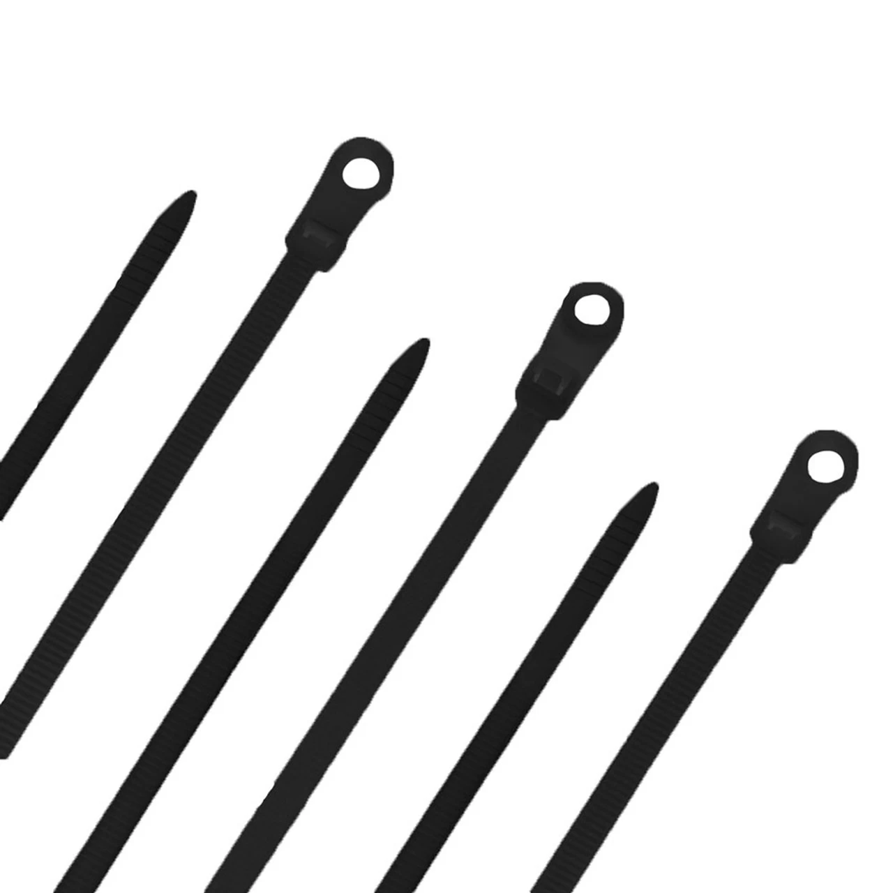 NavePoint 6 Inch Nylon Black Cable Ties 40 Lbs 100 Pack 4 NavePoint 6 Inch Nylon Black Cable Ties 40 Lbs 100 Pack - Image 2