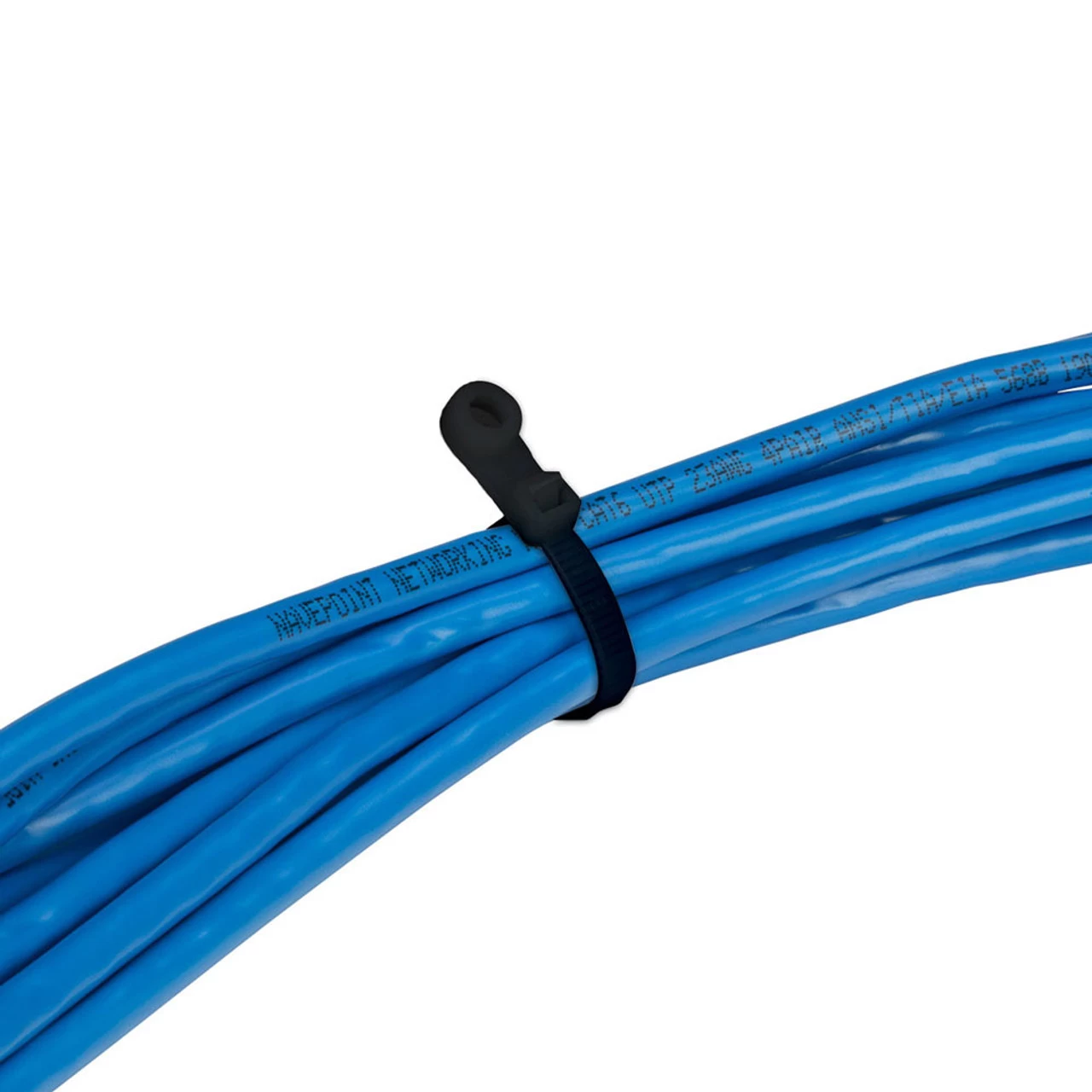 NavePoint 6 Inch Nylon Black Cable Ties 40 Lbs 100 Pack 5 NavePoint 6 Inch Nylon Black Cable Ties 40 Lbs 100 Pack - Image 3