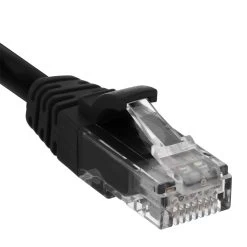Ethernet Patch Cable CAT6A, UTP, 24AWG, 0.5 Ft, 10 Pack, Black -Server Cabinet Accessories 00406720 4 06598.1649947553