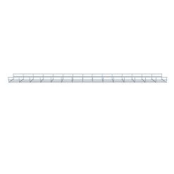NavePoint Electro Zinc Plated Wire Mesh Cable Tray, 5.91"W X 1.97"D X 59.06"L , 2 Pack -Server Cabinet Accessories 00406764 3 00650.1650996129