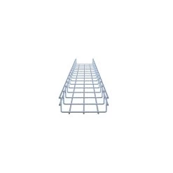 NavePoint Electro Zinc Plated Wire Mesh Cable Tray, 5.91"W X 1.97"D X 59.06"L , 2 Pack -Server Cabinet Accessories 00406764 4 97045.1650996129