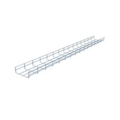 NavePoint Electro Zinc Plated Wire Mesh Cable Tray, 5.91"W X 1.97"D X 59.06"L , 2 Pack -Server Cabinet Accessories 00406764 5 06319.1650996129