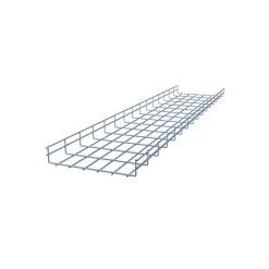 NavePoint Electro Zinc Plated Wire Mesh Cable Tray, 11.82"W X 1.97"D X 59.06"L , 2 Pack