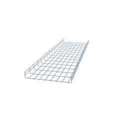 NavePoint Electro Zinc Plated Wire Mesh Cable Tray, 15.75"W X 1.97"D X 59.06"L , 2 Pack