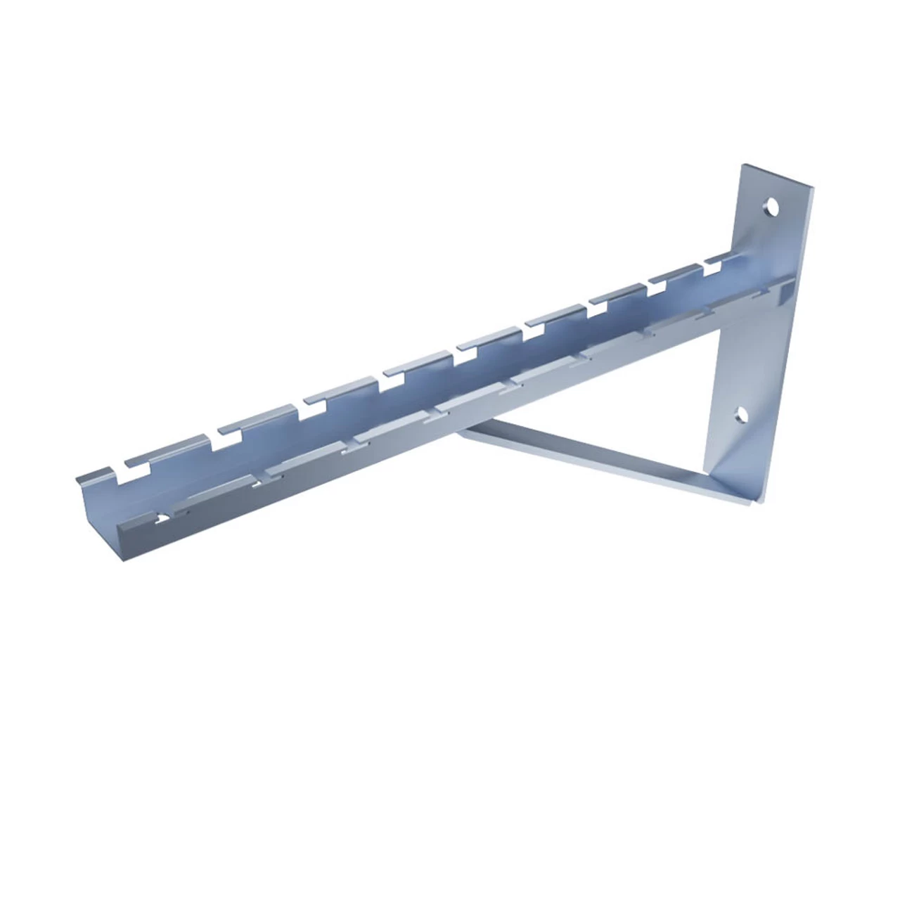 Electro Zinc Plated Wire Mesh Cable Tray Bracket, Triangle, Wall Mount, 400mm , 2 Pack 4 Electro Zinc Plated Wire Mesh Cable Tray Bracket, Triangle, Wall Mount, 400mm , 2 Pack - Image 2