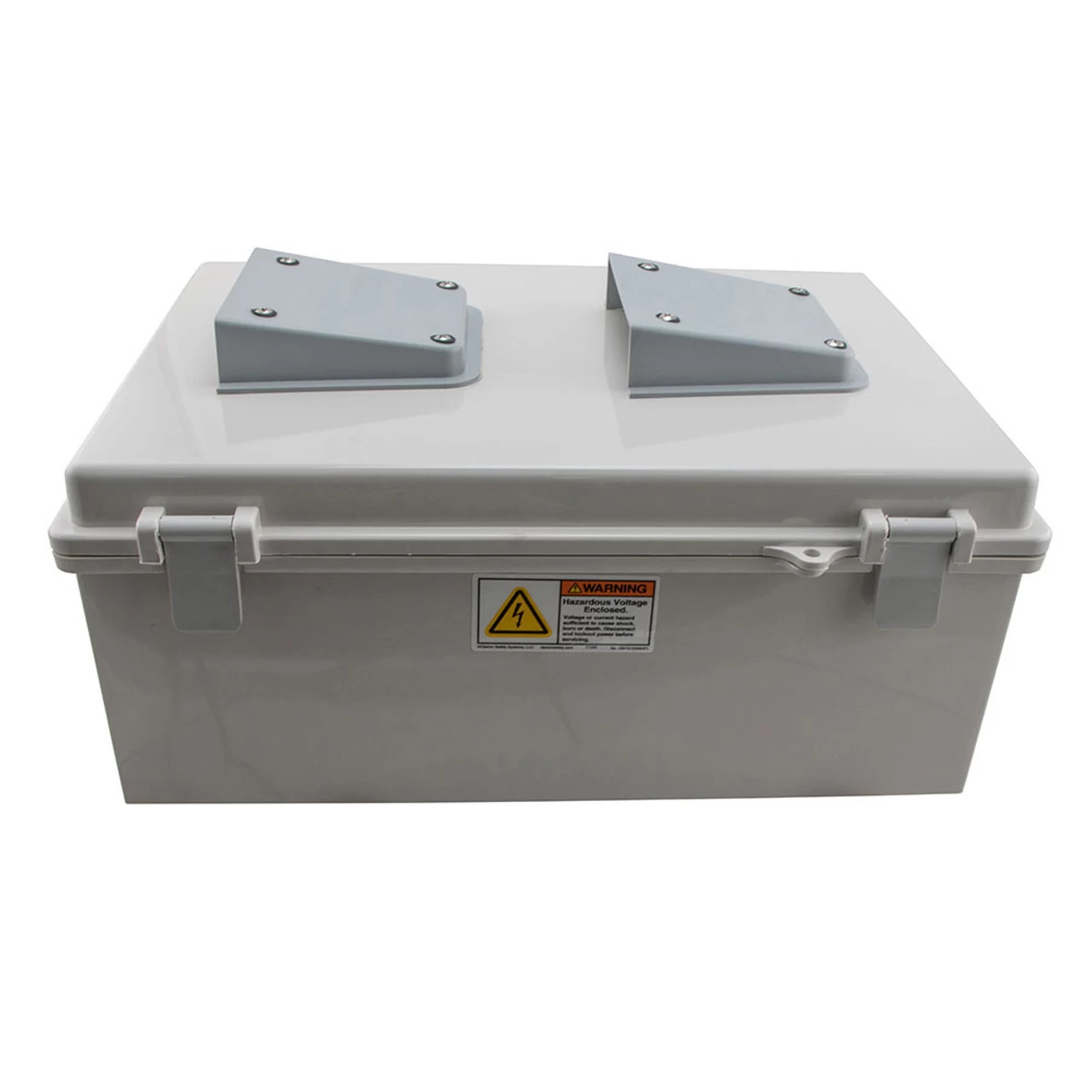 14x10x06 ABS Plastic Weatherproof Indoor/Outdoor IP24 NEMA 3R Enclosure, 120 VAC, Mounting Plate, Mechanical Thermostat Fan, Gray 6 14x10x06 ABS Plastic Weatherproof Indoor/Outdoor IP24 NEMA 3R Enclosure, 120 VAC, Mounting Plate, Mechanical Thermostat Fan, Gray - Image 4