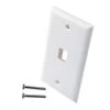 Snap-In Keystone Jack Flush Mount Wall Plate, ABS, 1-Port, White, 10-Pack 2 Snap-In Keystone Jack Flush Mount Wall Plate, ABS, 1-Port, White, 10-Pack -Server Cabinet Accessories 00406811 1 37950.1678150168