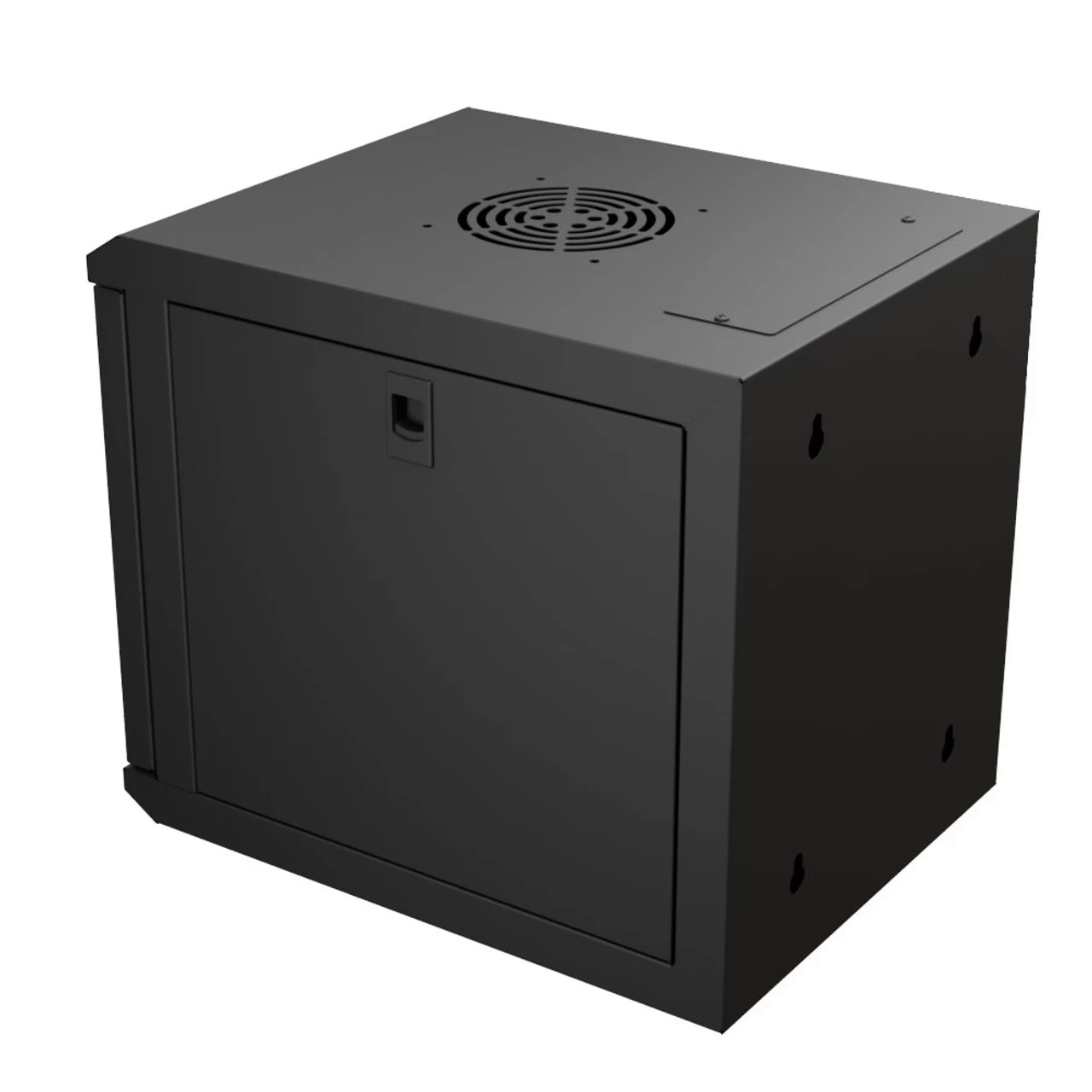 6U 10 Inch Network Server Cabinet, 15.75 Inch Deep, Glass Door, Black, Wall Mountable, 2 X Shelves, 1 X Blank Panel 6 6U 10 Inch Network Server Cabinet, 15.75 Inch Deep, Glass Door, Black, Wall Mountable, 2 X Shelves, 1 X Blank Panel - Image 4