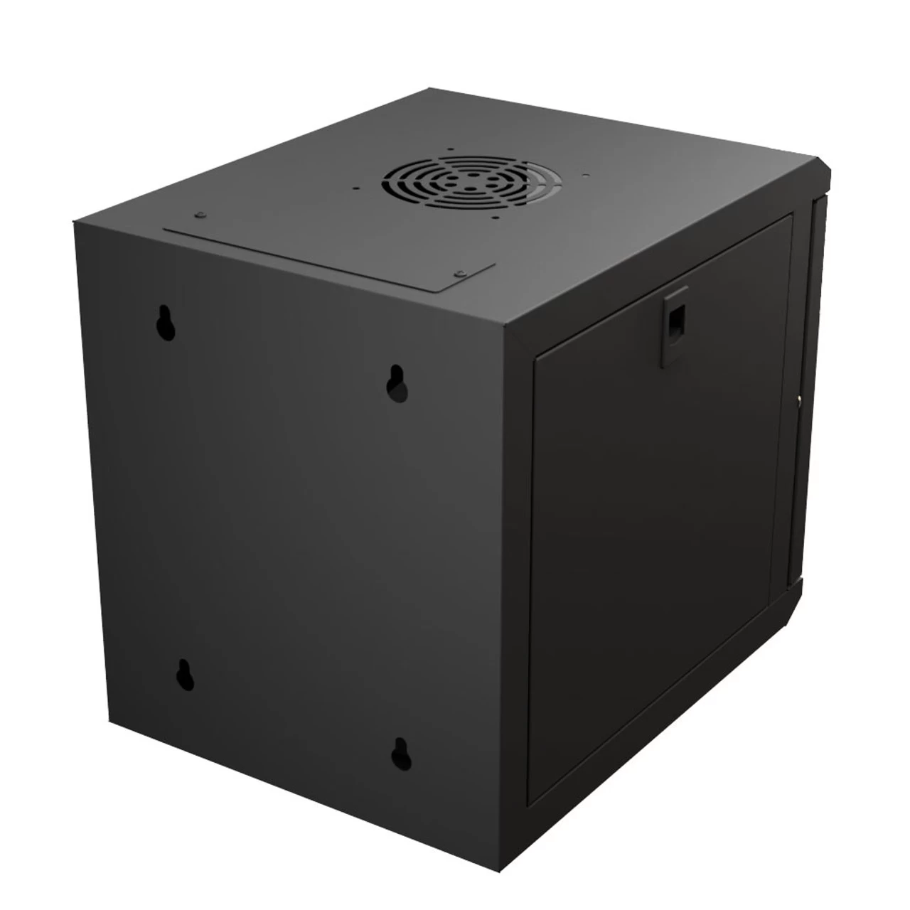 6U 10 Inch Network Server Cabinet, 15.75 Inch Deep, Glass Door, Black, Wall Mountable, 2 X Shelves, 1 X Blank Panel 8 6U 10 Inch Network Server Cabinet, 15.75 Inch Deep, Glass Door, Black, Wall Mountable, 2 X Shelves, 1 X Blank Panel - Image 6