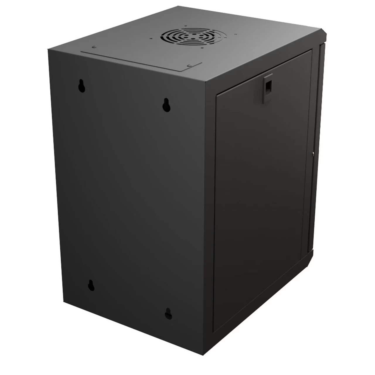 9U 10 Inch Network Server Cabinet, 15.75 Inch Deep, Glass Door, Black, Wall Mountable, 2 X Shelves, 1 X Blank Panel 8 9U 10 Inch Network Server Cabinet, 15.75 Inch Deep, Glass Door, Black, Wall Mountable, 2 X Shelves, 1 X Blank Panel - Image 6