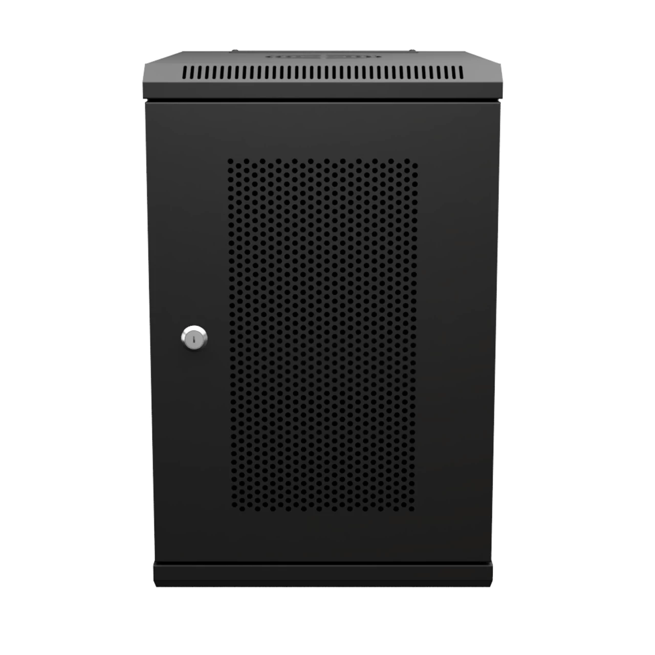 6U 10 Inch Network Server Cabinet, 11.8 Inch Deep, Perforated Door, Black, Wall Mountable, 2 X Shelves, 1 X Blank Panel 3 6U 10 Inch Network Server Cabinet, 11.8 Inch Deep, Perforated Door, Black, Wall Mountable, 2 X Shelves, 1 X Blank Panel