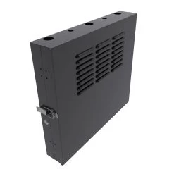 2U Vertical Wall Mount Enclosure, 12.7 Inch (325mm) To 15.7 Inch (400mm) Depth, Cold-rolled Steel, Black
