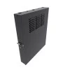 2U Vertical Wall Mount Enclosure, 20.6 Inch (525mm) To 23.6 Inch (600mm) Depth, Cold-rolled Steel, Black