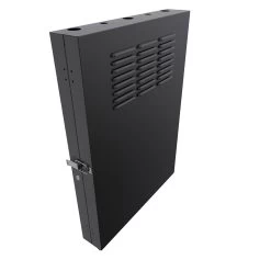 2U Vertical Wall Mount Enclosure, 24.6 Inch (625mm) To 27.5 Inch (700mm) Depth, Cold-rolled Steel, Black