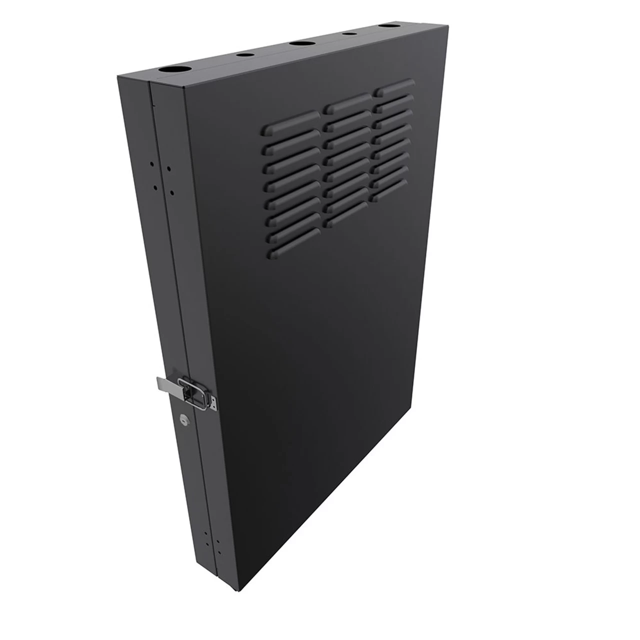 2U Vertical Wall Mount Enclosure, 24.6 Inch (625mm) To 27.5 Inch (700mm) Depth, Cold-rolled Steel, Black 3 2U Vertical Wall Mount Enclosure, 24.6 Inch (625mm) To 27.5 Inch (700mm) Depth, Cold-rolled Steel, Black