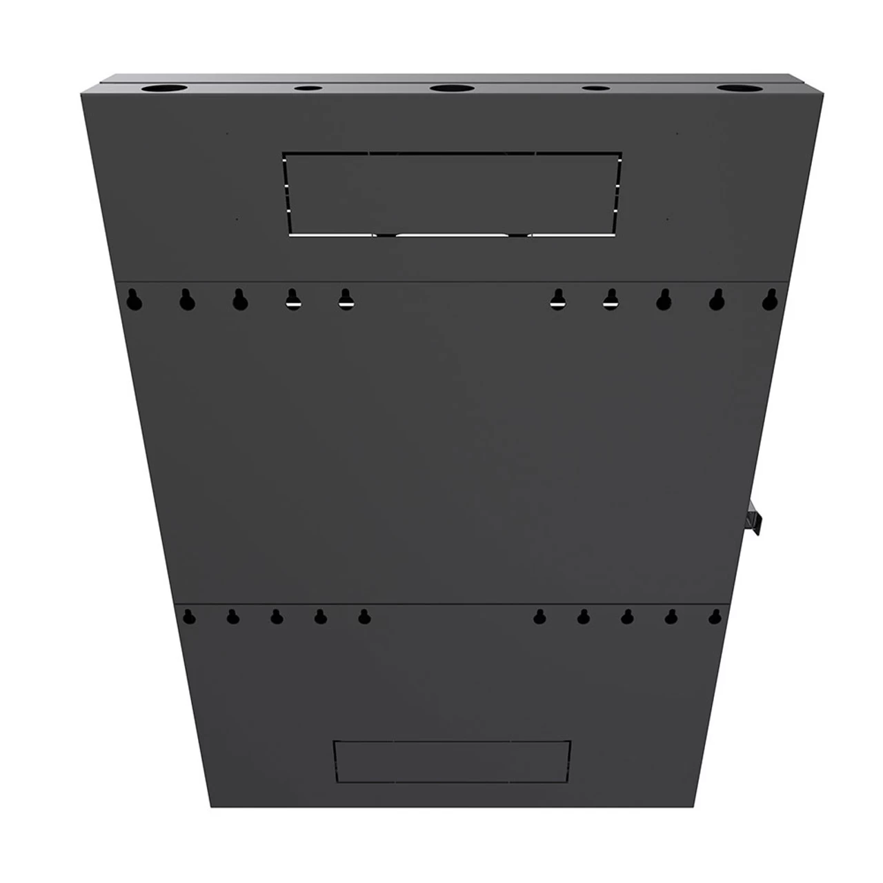 2U Vertical Wall Mount Enclosure, 24.6 Inch (625mm) To 27.5 Inch (700mm) Depth, Cold-rolled Steel, Black 4 2U Vertical Wall Mount Enclosure, 24.6 Inch (625mm) To 27.5 Inch (700mm) Depth, Cold-rolled Steel, Black - Image 2
