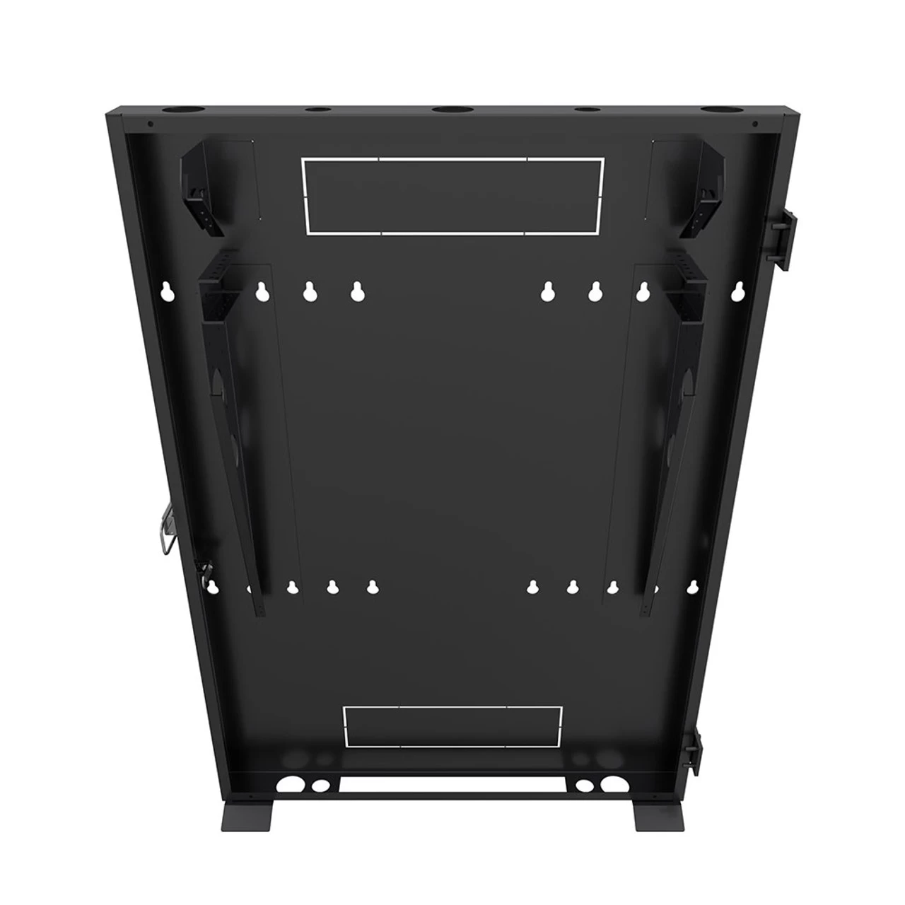 2U Vertical Wall Mount Enclosure, 24.6 Inch (625mm) To 27.5 Inch (700mm) Depth, Cold-rolled Steel, Black 6 2U Vertical Wall Mount Enclosure, 24.6 Inch (625mm) To 27.5 Inch (700mm) Depth, Cold-rolled Steel, Black - Image 4