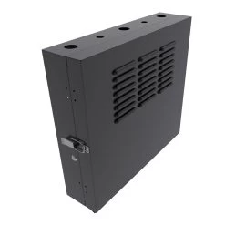 3U Vertical Wall Mount Enclosure, 12.7 Inch (325mm) To 15.7 Inch (400mm) Depth, Cold-rolled Steel, Black
