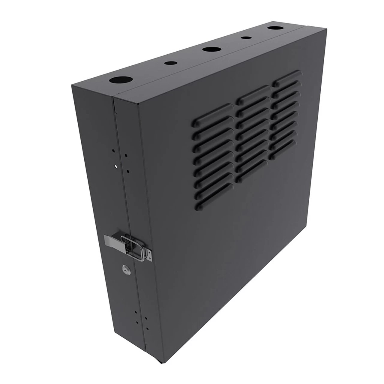 3U Vertical Wall Mount Enclosure, 12.7 Inch (325mm) To 15.7 Inch (400mm) Depth, Cold-rolled Steel, Black 3 3U Vertical Wall Mount Enclosure, 12.7 Inch (325mm) To 15.7 Inch (400mm) Depth, Cold-rolled Steel, Black