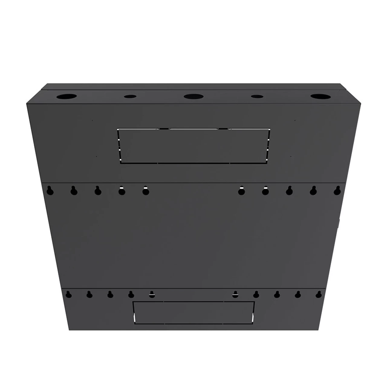 3U Vertical Wall Mount Enclosure, 12.7 Inch (325mm) To 15.7 Inch (400mm) Depth, Cold-rolled Steel, Black 4 3U Vertical Wall Mount Enclosure, 12.7 Inch (325mm) To 15.7 Inch (400mm) Depth, Cold-rolled Steel, Black - Image 2