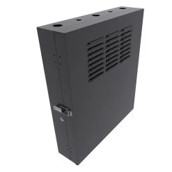 3U Vertical Wall Mount Enclosure, 16.7 Inch (425mm) To 19.6 Inch (500mm) Depth, Cold-rolled Steel, Black