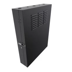 3U Vertical Wall Mount Enclosure, 20.6 Inch (525mm) To 23.6 Inch (600mm) Depth, Cold-rolled Steel, Black