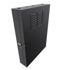 3U Vertical Wall Mount Enclosure, 24.6 Inch (625mm) To 27.5 Inch (700mm) Depth, Cold-rolled Steel, Black